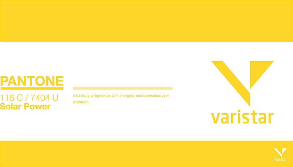 Varistar yellow pantone color information